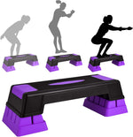 GYMAX Exercise Step Platform, 30” Aerobic Stepper with Risers