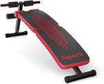 GYMAX Adjustable Sit up Bench, Folding Abdominal Training Slant Bench with Reserve Crunch Handle