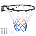 GYMAX Basketball Rim, 15/18 inch Basketball Rim Replacement with All-Weather Net