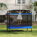GYMAX Rectangle Trampoline for Kids 70” Toddler Rebounder with Detachable Swing