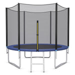GYMAX Trampoline, 8FT 10FT 12FT 14FT 15FT 16FT Recreational Trampolines w/Safety Enclosure Net & Ladder - ASTM Certificated