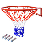 GYMAX Basketball Rim, 18'' Heavy Duty Wall Mounted Basketball Rim Indoor Outdoor Hanging Basketball Goal for Kids Adult