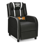 GYMAX Gaming Recliner, Massage Gaming Chair w/Adjustable Footrest, Remote Control & Side Pocket