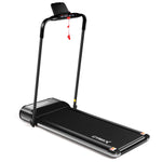 GYMAX Folding Treadmill, Slim Foldable Exercise Running Walking Machine with LED Monitor