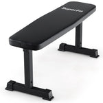 GYMAX Flat Weight Bench, 660lbs Easy Assembly Weight Bench Press with Thick Cushion & Anti-slip Foot Pads