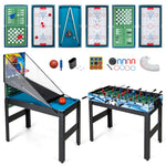 GYMAX Multi Game Table 48", 14 in 1 Combo Game Table w/Basketball, Billiards, Foosball, Ping Pong