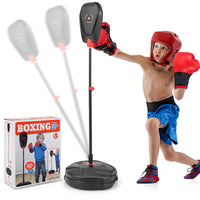 Easy Assembly Inflation Free Punching Bag for Kids with Boxing Gloves