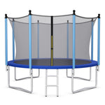 GYMAX Trampoline, 8FT 10FT 12FT 14FT 15FT 16FT Recreational Trampolines w/Safety Enclosure Net & Ladder - ASTM Certificated