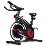 GYMAX Indoor Exercise Cycling Bike, Stationary Bike with 20lbs Steel Flywheel & Heart Rate Monitor