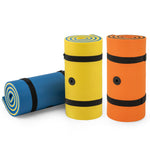 GYMAX Floating Water Mat Thick Swimming Foam Pad Hammock with Rolling Pillow Design