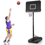 GYMAX Basketball Hoop, Portable Basketball Hoop 6.5-10 ft Adjustable w/Extra Large Fillable Base