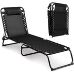 3-Level Adjustable Lounge Chair with Detachable Pillow