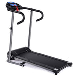 GYMAX Folding Treadmill, Electric Motorized Running Jogging Machine with LCD Monitor & Device Holder