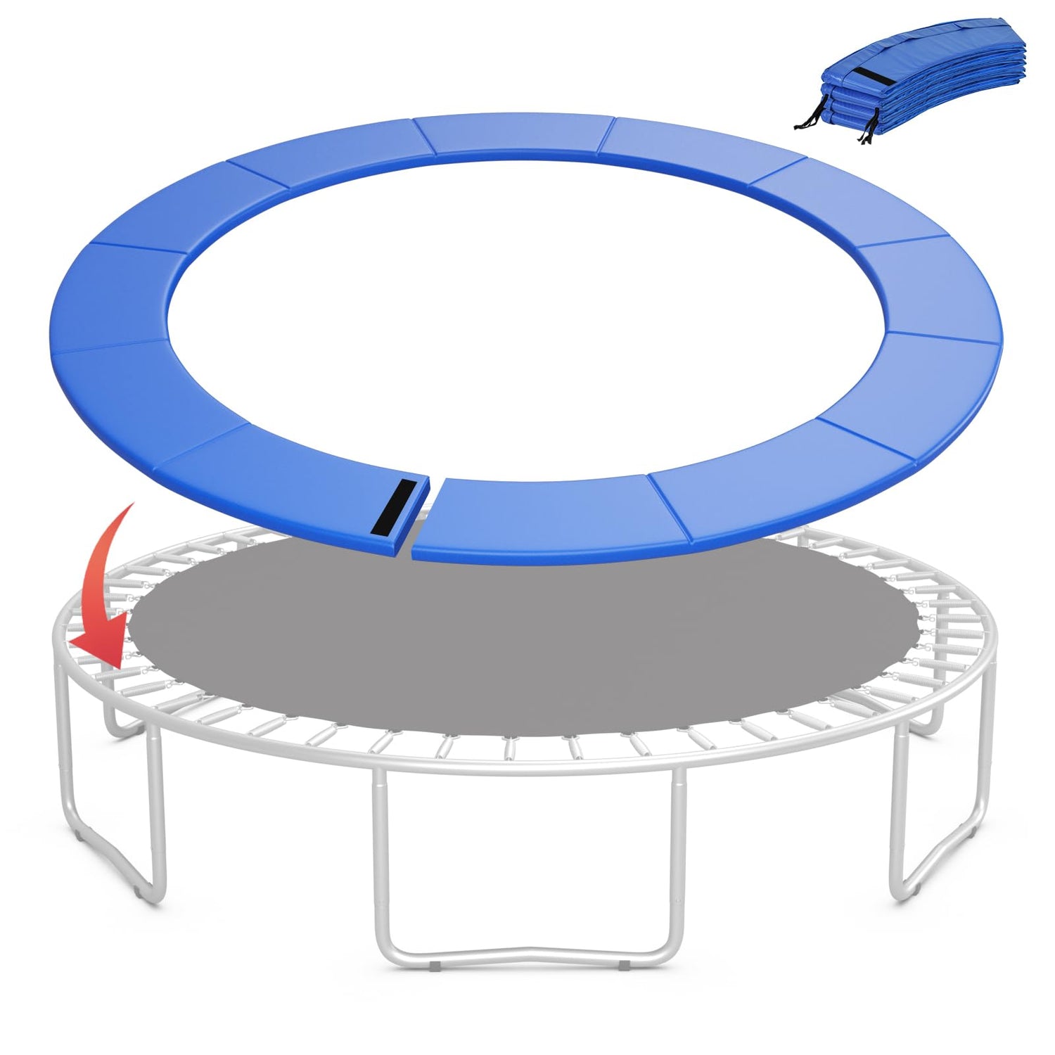GYMAX Trampoline Spring Cover Universal 8/10/12/14/15/16FT Trampoline Pads