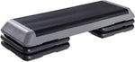 GYMAX Step Platform, 43'' Adjustable Exercise Equipment Aerobic Stepper with 4''-6''-8'' Risers for Cardio Fitness & Exercise