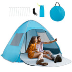 GYMAX Pop up Beach Tent, UPF 50+ Protection Portable Sunshade Instant Tent