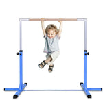 GYMAX Gymnastics Bar, Junior Training Steel Bar Height Adjustable, Gymnastics Equipment for Kids Home Training