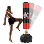 GYMAX Punching Bag for Adults, 70” Punching Bag w/Stand, Suction Cup Base, TPR Shock Absorber & Multi-Layer Construction