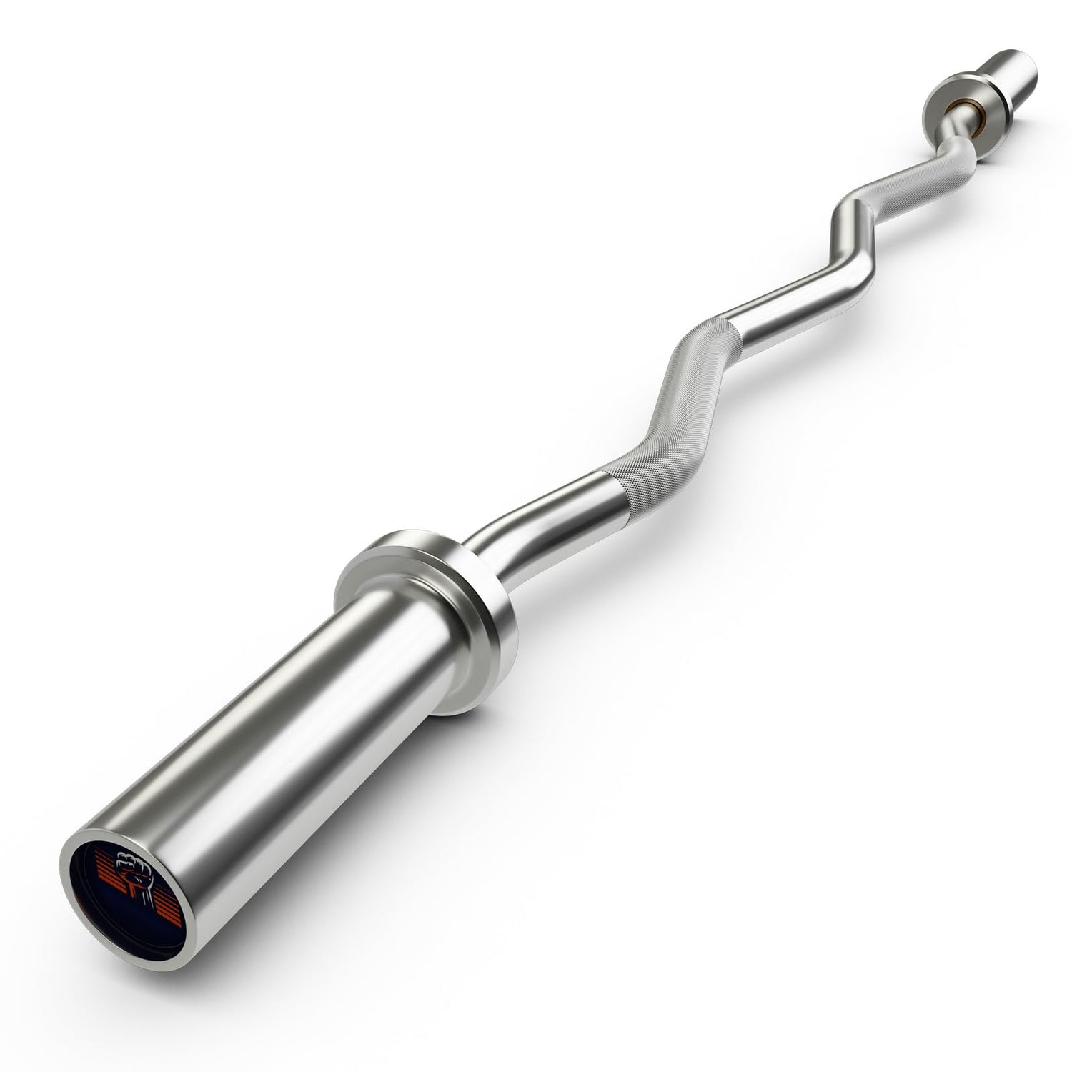 GYMAX Curl Bar, 47” EZ Curl Bar with Copper Sleeve and Bearing Connection