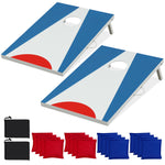 GYMAX 3 x 2FT Cornhole Board Set Portable Cornhole Board w/Foldable Legs & Side Handle