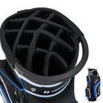 GYMAX Golf Bag, 14-Way Divider Golf Cart Bag with 9 Zipper Pockets, Rain Hood, Glove Sticker & Umbrella Holder