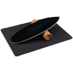 GYMAX Balance Board, 500lbs Wooden Balance Board Set for Adults with Roller & Anti-Slip Blanket