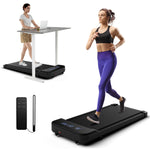 GYMAX Walking Pad, 2.5HP 3 in 1 Under Desk Treadmill with Remote Control, LED Display & 3 Countdown Modes