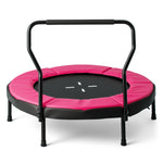 GYMAX Rebounder Trampoline Adult 40" Mini Fitness Trampoline with Detachable Handle