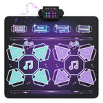 Gymax 2-Player Dance Mat | Electronic Dancing Music Playmat w/LED Lights