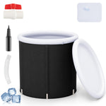 GYMAX Ice Bath Tub, 66 Gallon Cold Plunge Tub with Lid, Inflatable Ice Tub for Adults Cold Therapy Recovery