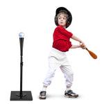 GYMAX Batting Tee, 25" - 36" Adjustable Hitting Tee Portable Baseball Batting Tee for Softball Baseball Practice