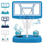 GYMAX Pool Basketball Hoop with 42" Large Backboard & 43" Base