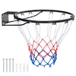 GYMAX Basketball Rim, 15/18 inch Basketball Rim Replacement with All-Weather Net