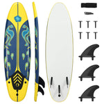 GYMAX Surfboard, 6' Body Board with Removable Fins & Protective Leash