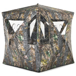 GYMAX Hunting Blind, 3 Persons Pop Up Ground Blind with Shooting Hole, Windows & Silent Sliding