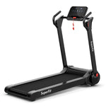GYMAX Folding Treadmill, 2.25HP Electric Motorized Running Walking Machine with LED Touch Screen