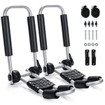 GYMAX 2Pcs J-Bar Kayak Roof Rack, Universal Foldable Kayak Carrier for Kayak