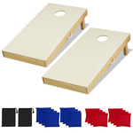 GYMAX Cornhole Board Set 4 x 2 FT Includes Solid Wood Cornhole Boards