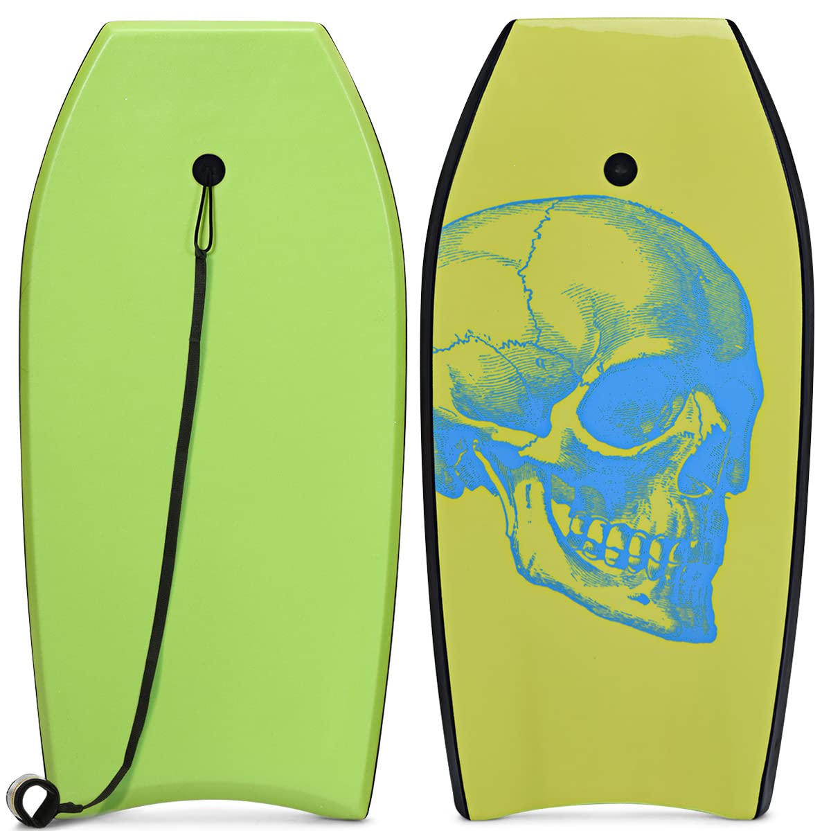 GYMAX 33"/37"/41" Body Board with EPS Foam Core Boogie Boards for Beach