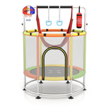 GYMAX 55" Trampoline for Kids 440LBS 6 in 1 Toddler Rebounder with Swing