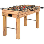 GYMAX 48" Foosball Table, Indoor Soccer Wood Game Table w/ 2 Balls, Competition Sized