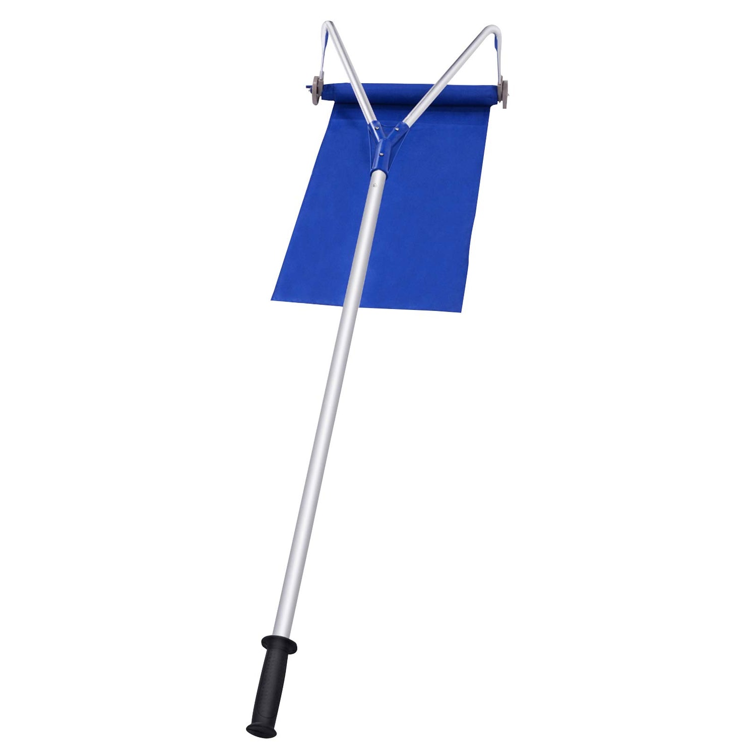 GYMAX Snow Roof Rake, 21FT Aluminum Roof Rake with Extendable Handle & Built-in Wheels