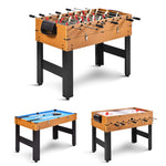 GYMAX 3 in 1 Game Table, 49 in Multi Game Table with Foosball Hockey & Billiards