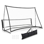 GYMAX Soccer Rebounder Net, 2 in 1 Soccer Training Equipment, 6.6ft x 4ft Portable Soccer Practice Net with Carry Bag