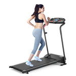 GYMAX Folding Treadmill, Electric Motorized Running Machine with 12 Preset Programs & LCD Monitor