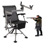 GYMAX Hunting Chair with Gun Rest 360° Swivel Hunting Blind Chair