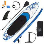 GYMAX Inflatable Stand Up Paddleboard, 6.5" Surfing Boarding with Hand Pump, Adjustable Paddle