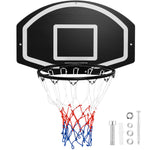 GYMAX Mini Basketball Hoop, Wall Mounted Basketball Hoop with Large Shatterproof Backboard
