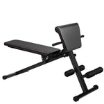 GYMAX Multi-Workout Bench, Foldable Sit-up Abdominal Back Extension Strength Training Roman Chair Preacher Curl