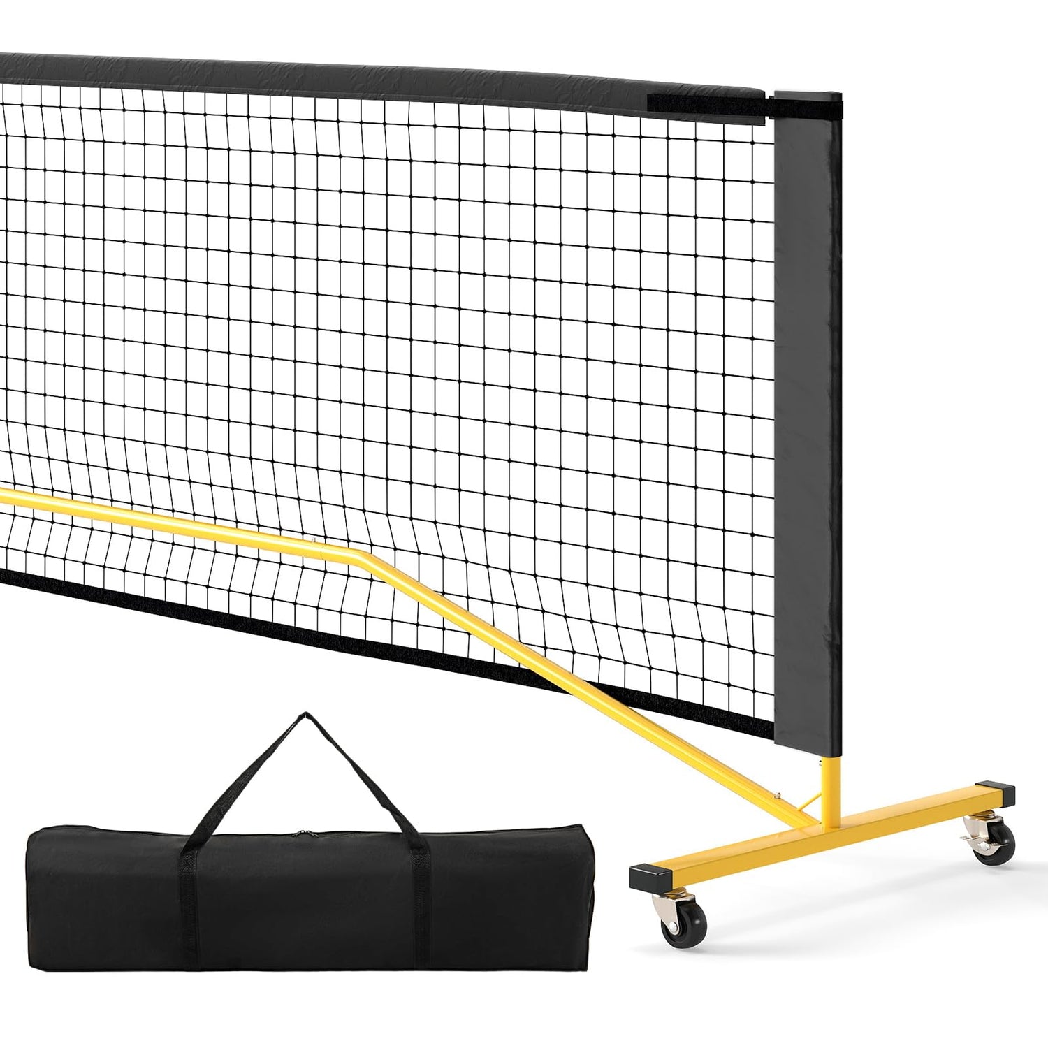 GYMAX Pickleball Net 22FT Portable Pickle Ball Net for Driveway with Carry Bag